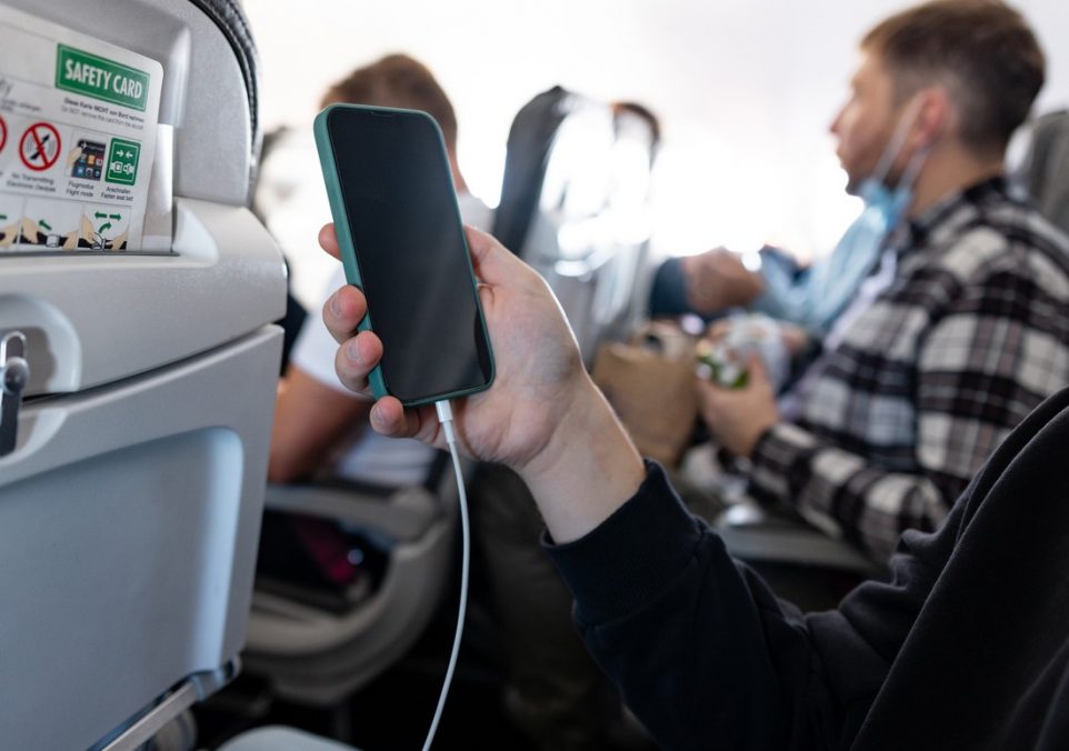 can you charge your phone on a plane?