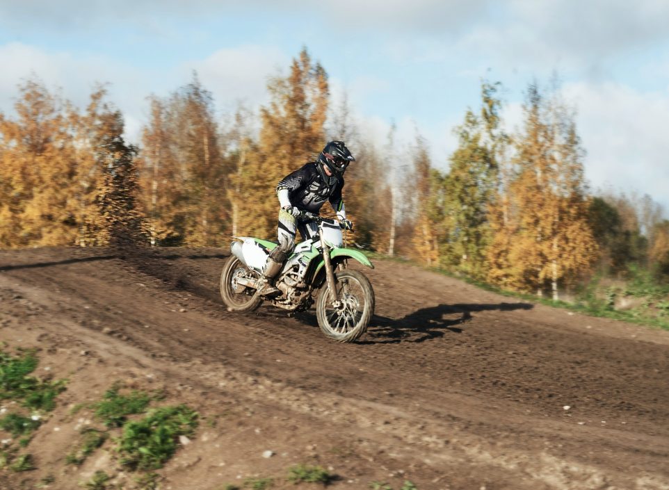 Man riding a dirt bike