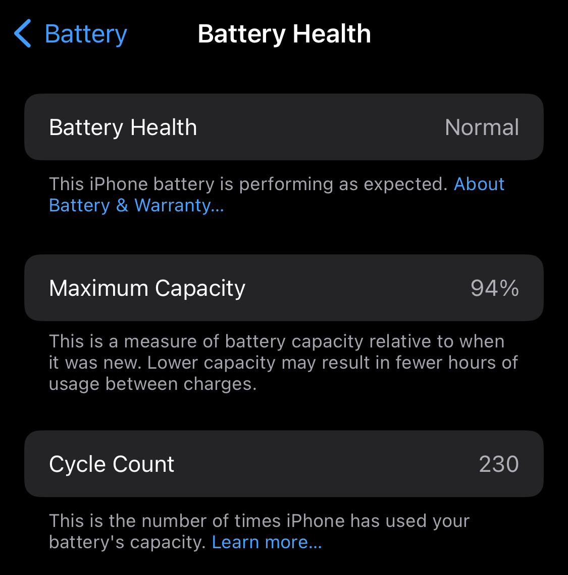 battery health